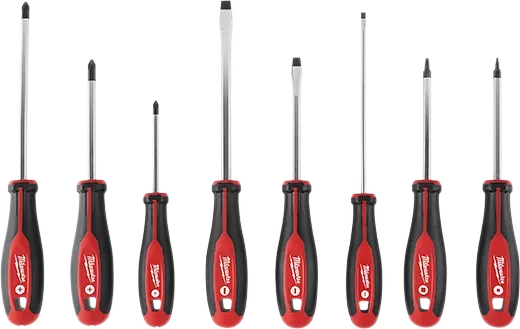 Screwdriver - Milwaukee 8PC 8pc Screwdriver Kit w/ Square, 48-22-2718