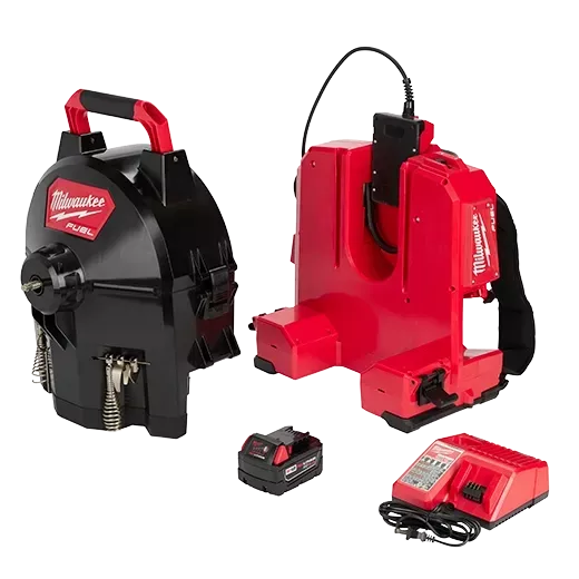 Sectional Drum Machine - Milwaukee M18 FUEL™ SWITCH PACK™ with 3/8” Cable, 2775B-211