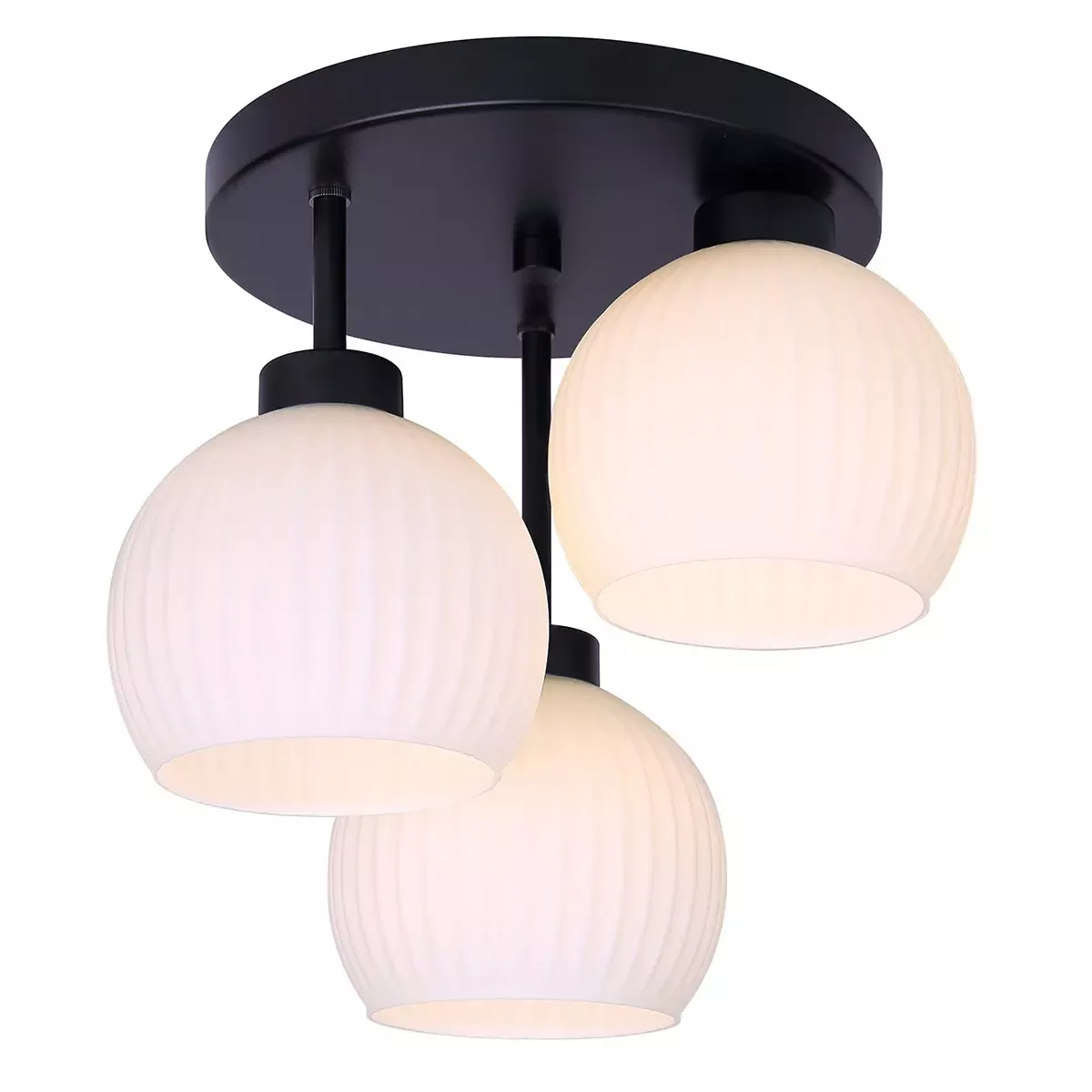 Semi-Flush Mount - Canarm NELLA Semi-Flush Mount Light, ISF2257B03BK