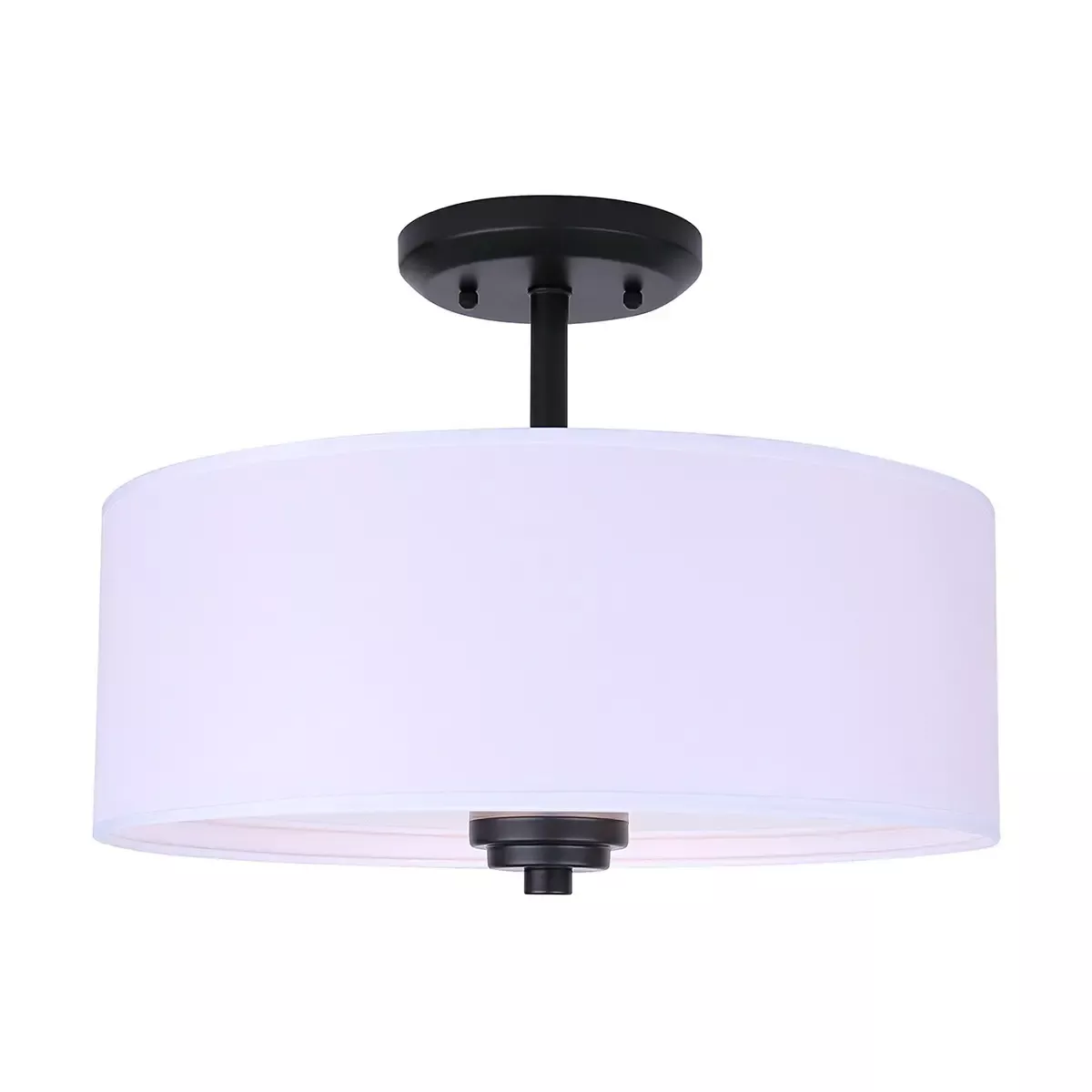 Semi-Flush Mount - Canarm PIER Semi-Flush Mount Light, ISF280A03BK