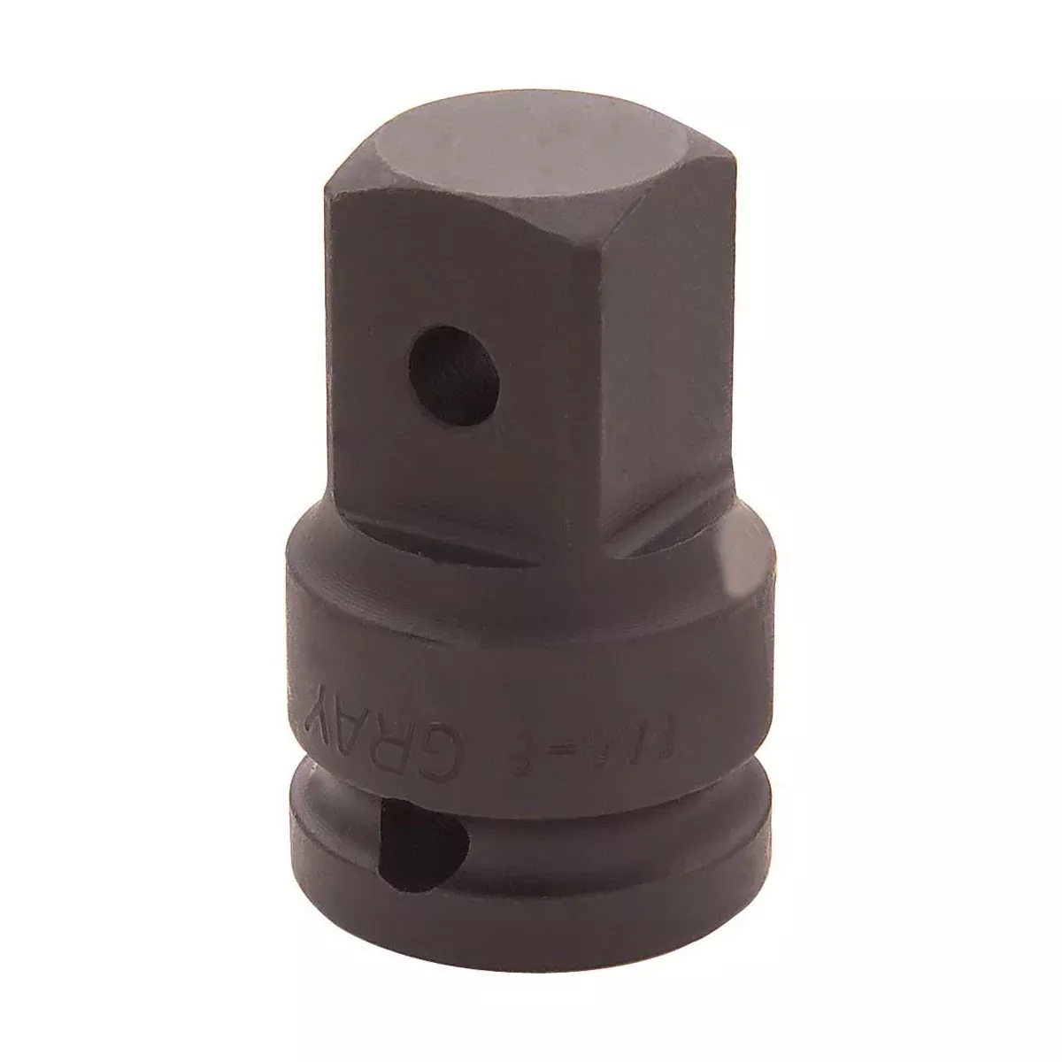 Socket Adapter - Gray Tools Socket Adapter, Yes Impact Rated, Imperial, Square Male x Square Female Drive, 3/8 in Male Drive, 1/2 in Female Drive, Tool Steel, Black Oxide, PA4-2A
