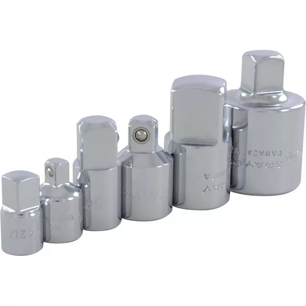 Socket Adapter Set - Gray Tools 6 Piece Adapter Set (1/4", 3/8", 1/2", 3/4" Dr.), 42506