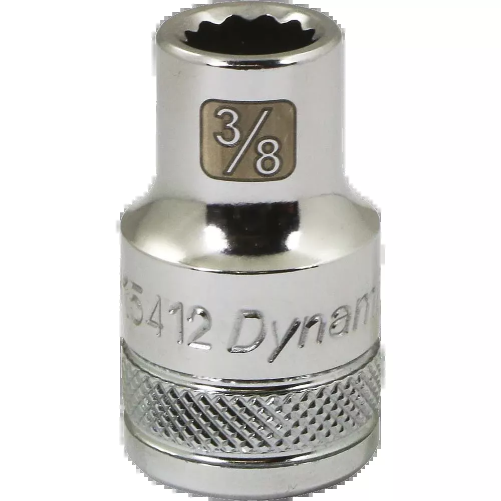 Socket - Dynamic Tools 1/2" Drive 12 Point SAE, Standard Length, Chrome Sockets, Various Sizes, D0154