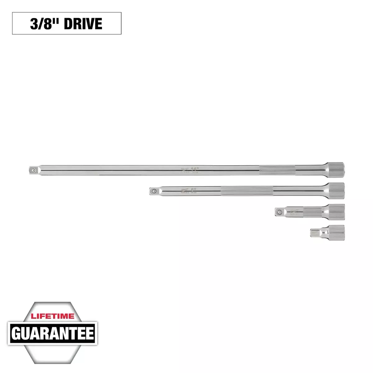 Socket Extension - Milwaukee 4pc 3/8” Drive Extension Set, 48-22-9341