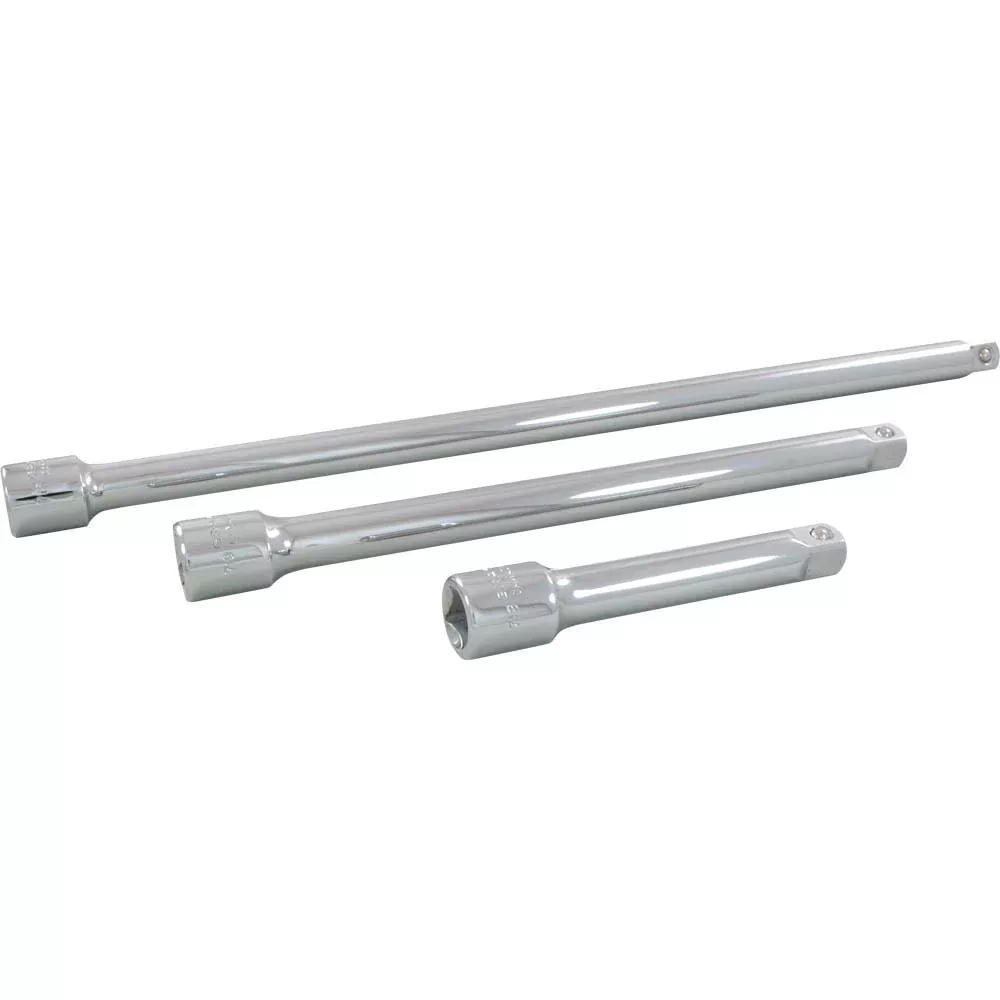 Socket Extension Set - Gray Tools 1/2" Dr. 3 Piece Chrome Extension Set, 7183S