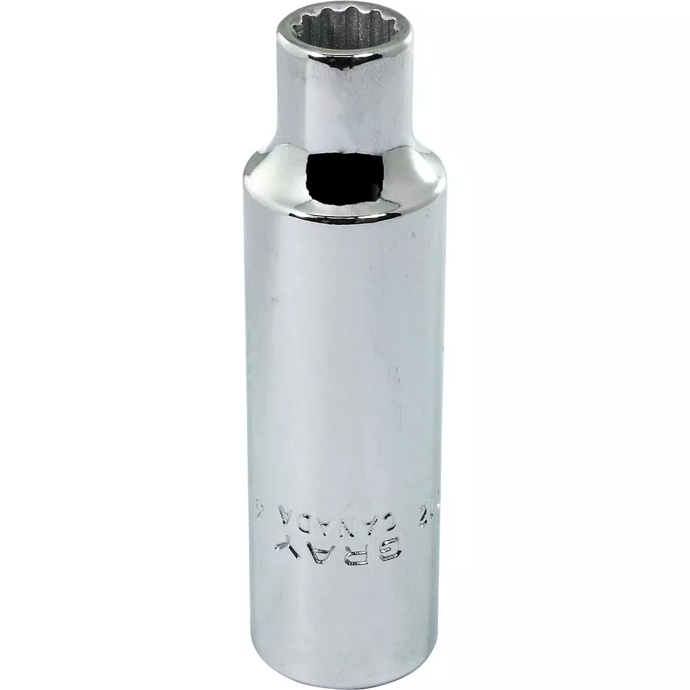 Socket - Gray Tools 1/2" Drive 12 Point Deep Length Sockets, Various Sizes
