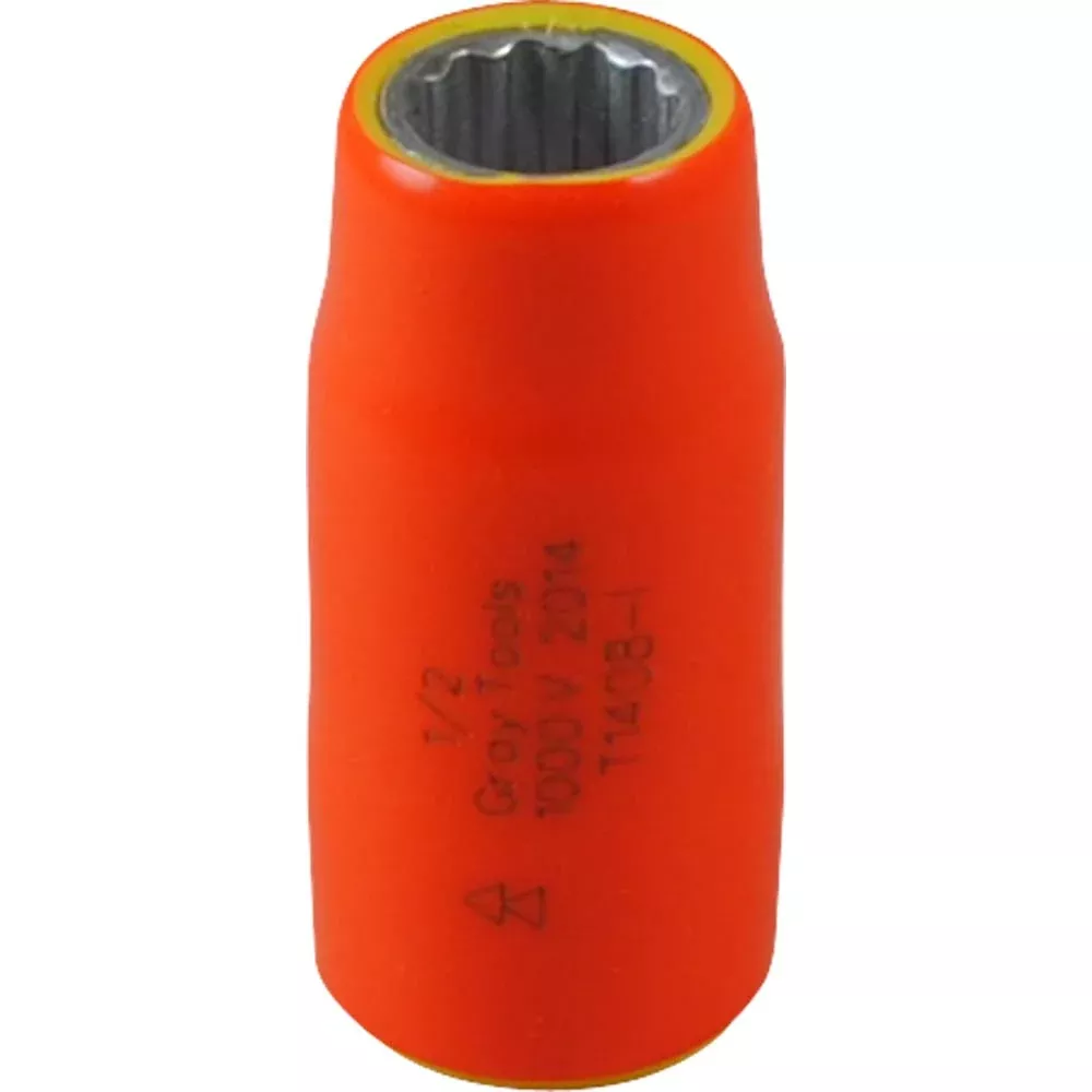 Socket - Gray Tools 1/2" Drive 12 Point SAE Insulated Sockets, Various Sizes
