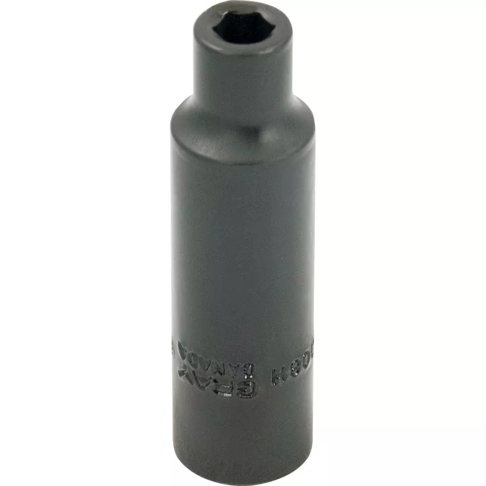 Socket - Gray Tools 1/2" Drive 6 Point Metric Deep Length Sockets - Impact Black Industrial Finish, Various Sizes