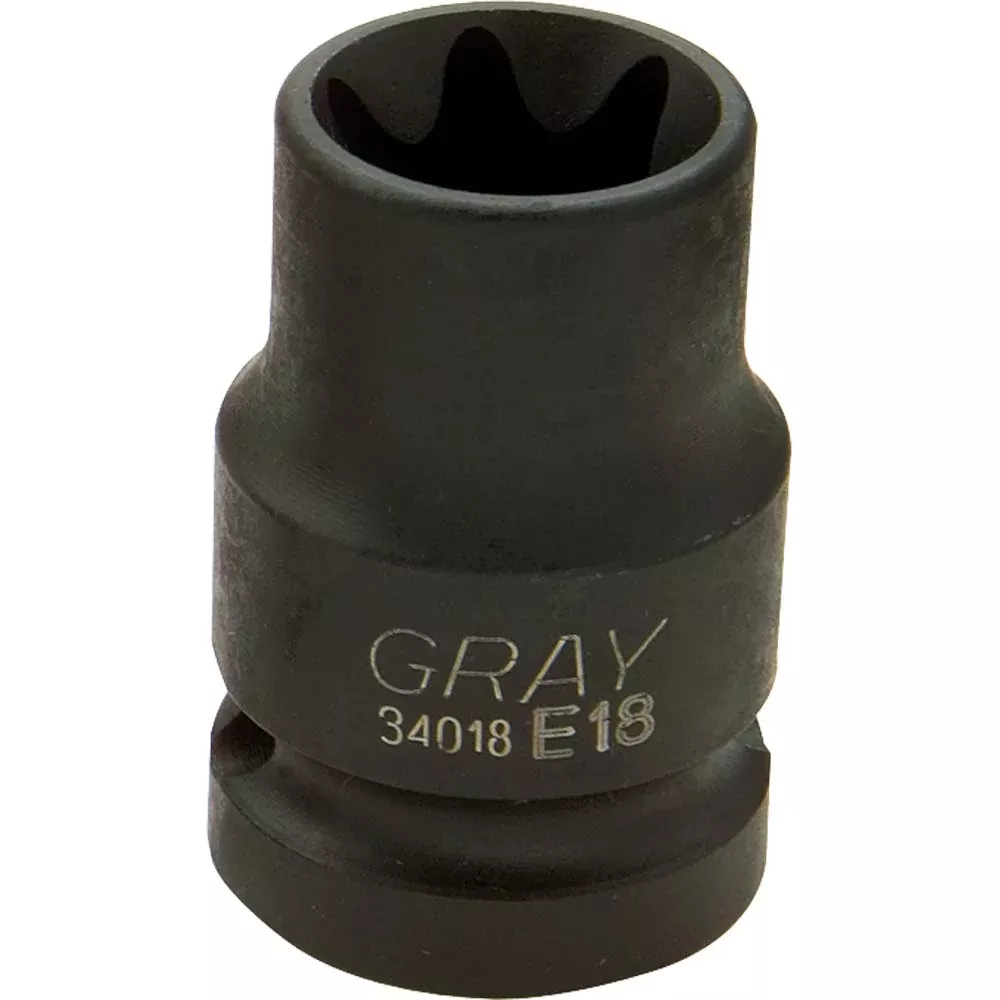 Socket - Gray Tools 1/2" Drive Female Torx Impact Socket, 34018