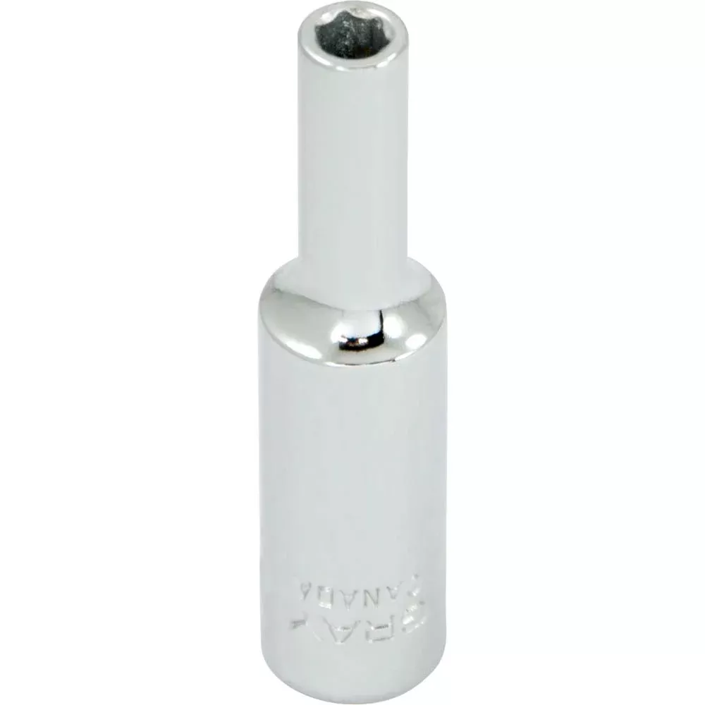 Socket - Gray Tools 1/4" Drive 6 Point Metric Deep Length Sockets, Various Sizes