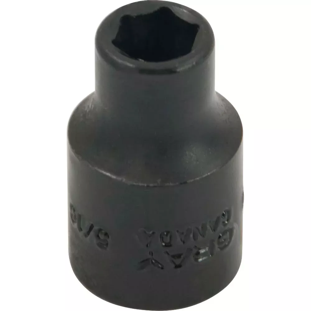 Socket - Gray Tools 3/8" Drive 6 Point Standard Length Sockets - Impact Black Industrial Finish, Various Sizes