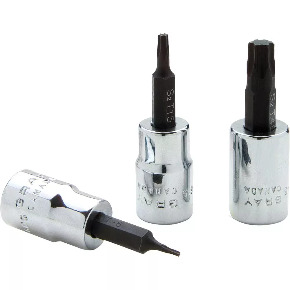 Socket - Gray Tools 3/8" Drive Torx Head Sockets - Standard Length, Various Sizes