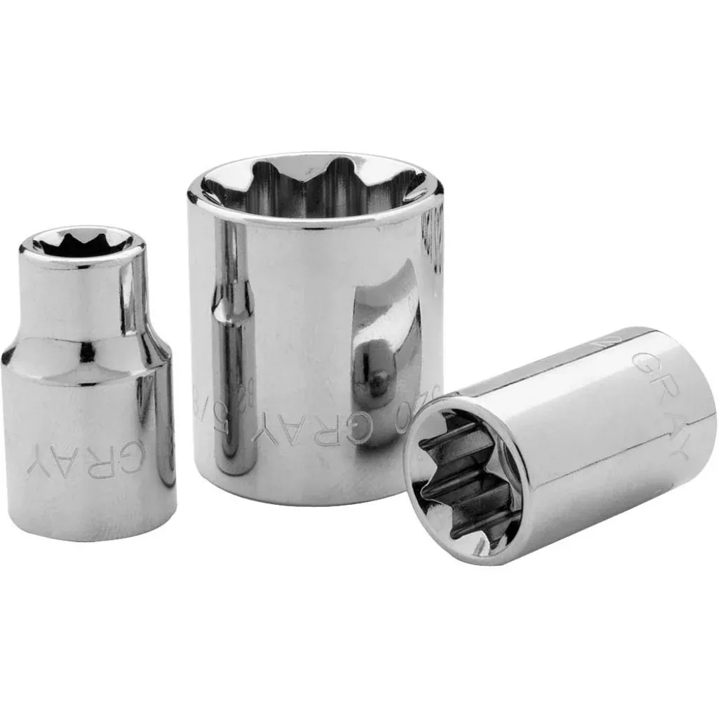 Socket - Gray Tools Drive Double Square Sockets - Standard Length, Various Sizes