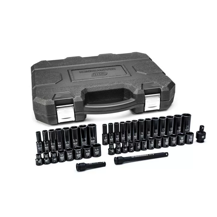 Socket Set - Gearwrench 44 Piece 3/8in Drive 6 Point Standard & Deep Impact SAE/Metric, 84916N