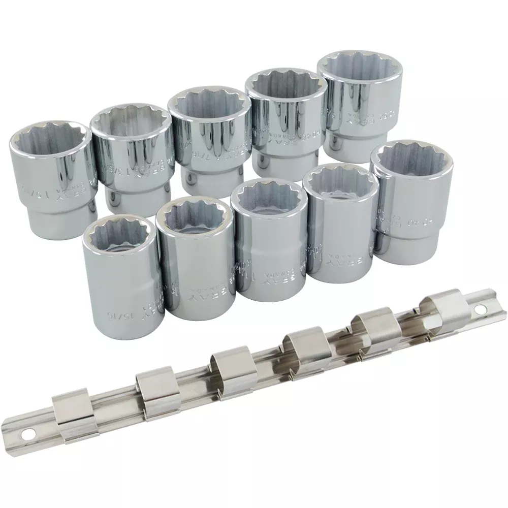 Socket Set - Gray Tools 3/4" Dr. 10 Piece 12 Point Standard SAE Socket Set, 45110
