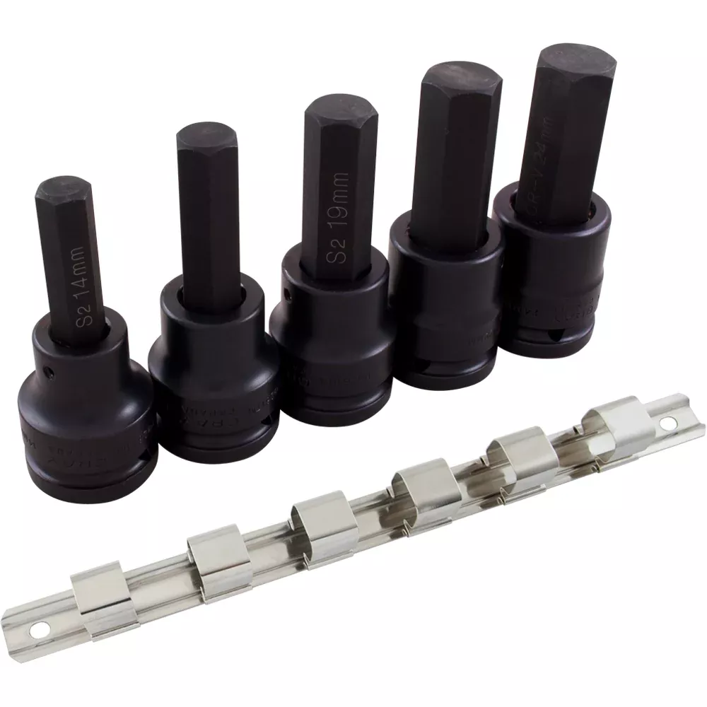 Socket Set - Gray Tools 3/4" Dr. 5 Piece Metric Impact Hex Head Socket Set, 46805