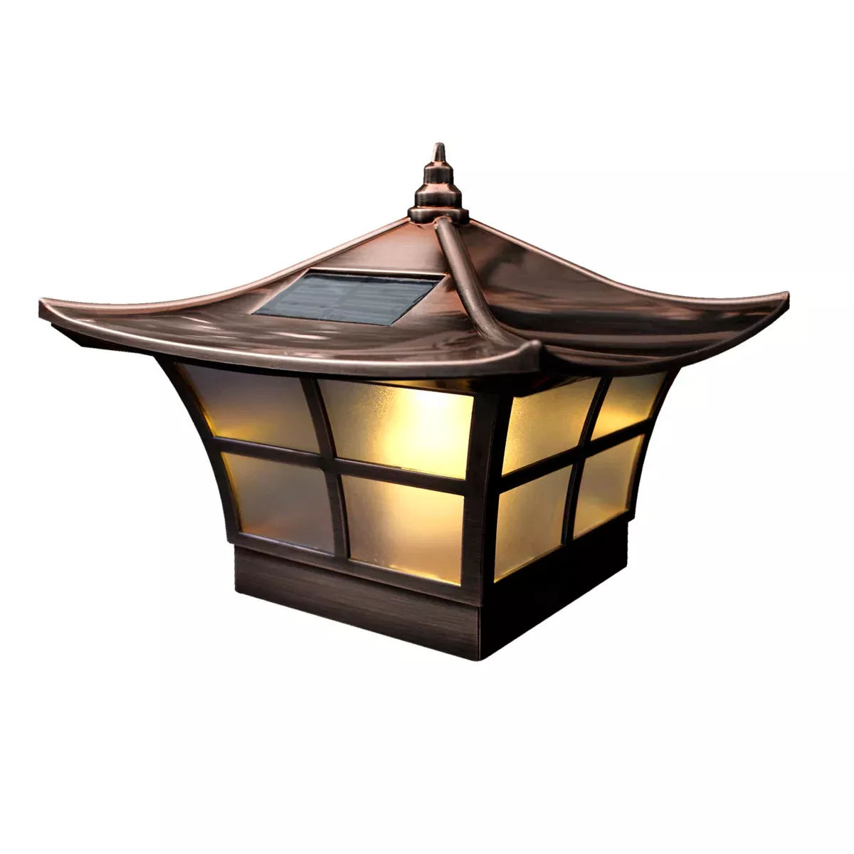 Solar Post Cap - Classy Caps 4" x 4" Copper Plated Ambience, SLO94