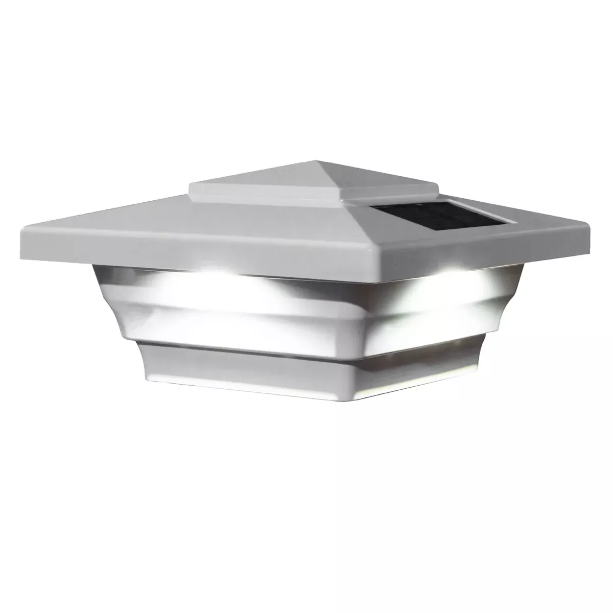 Solar Post Cap - Classy Caps 4" x 4" White PVC Windsor, SL4400