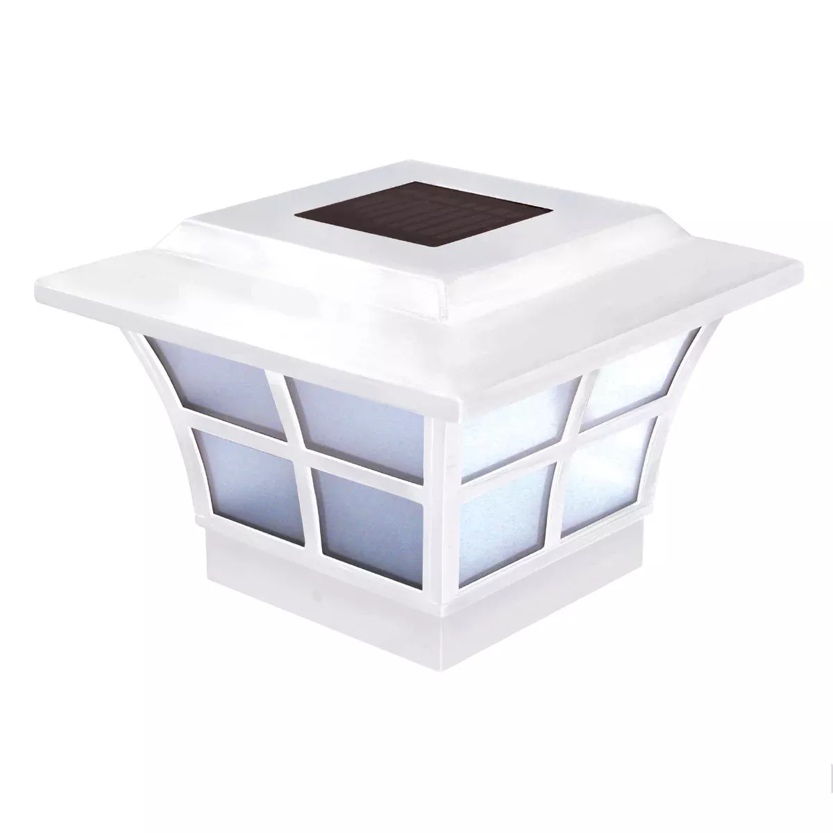 Solar Post Cap - Classy Caps 4"x4" White PVC Prestige, SLO79W