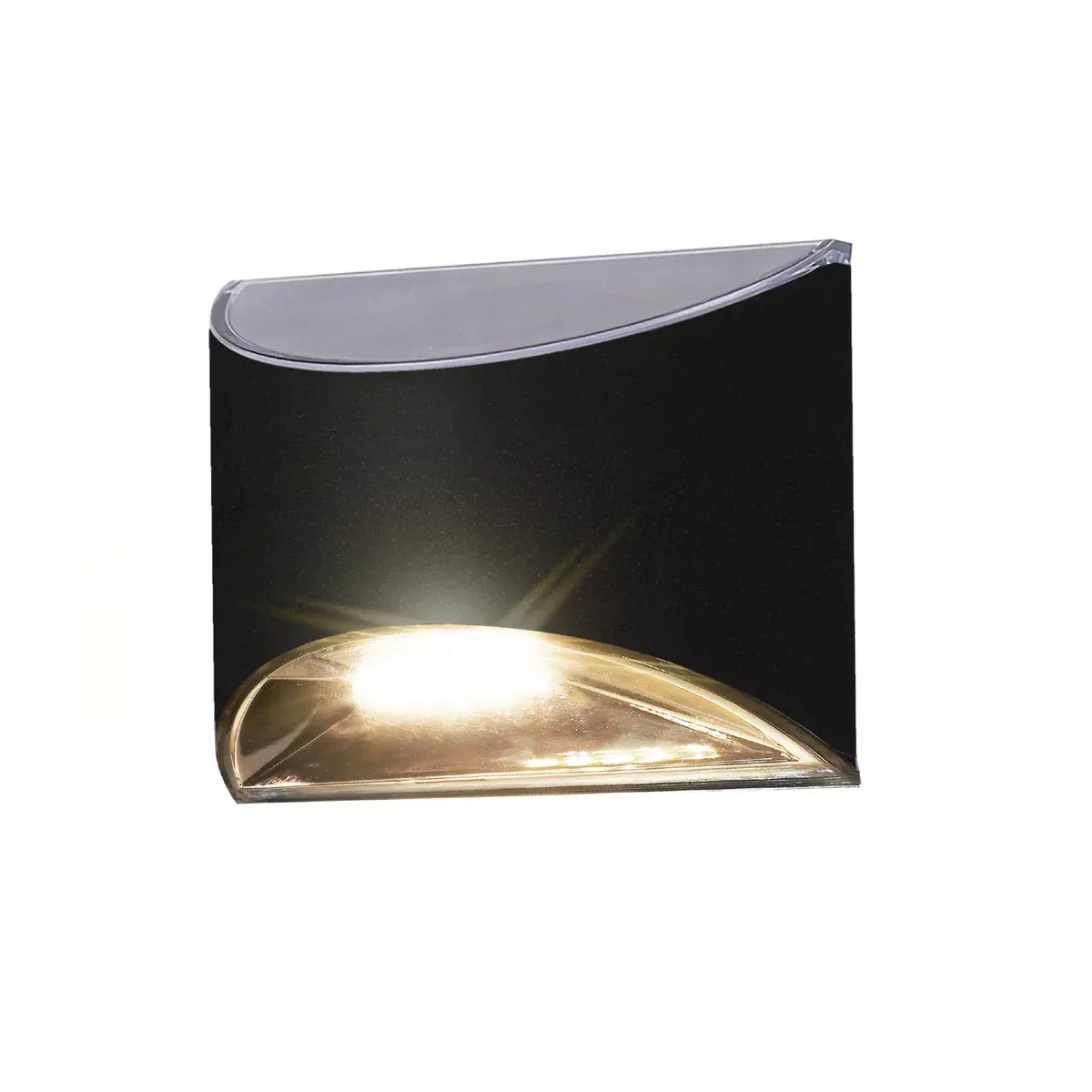 Solar Wall Light - Classy Caps Black Stainless Steel Deck & Wall Light, DLS900B