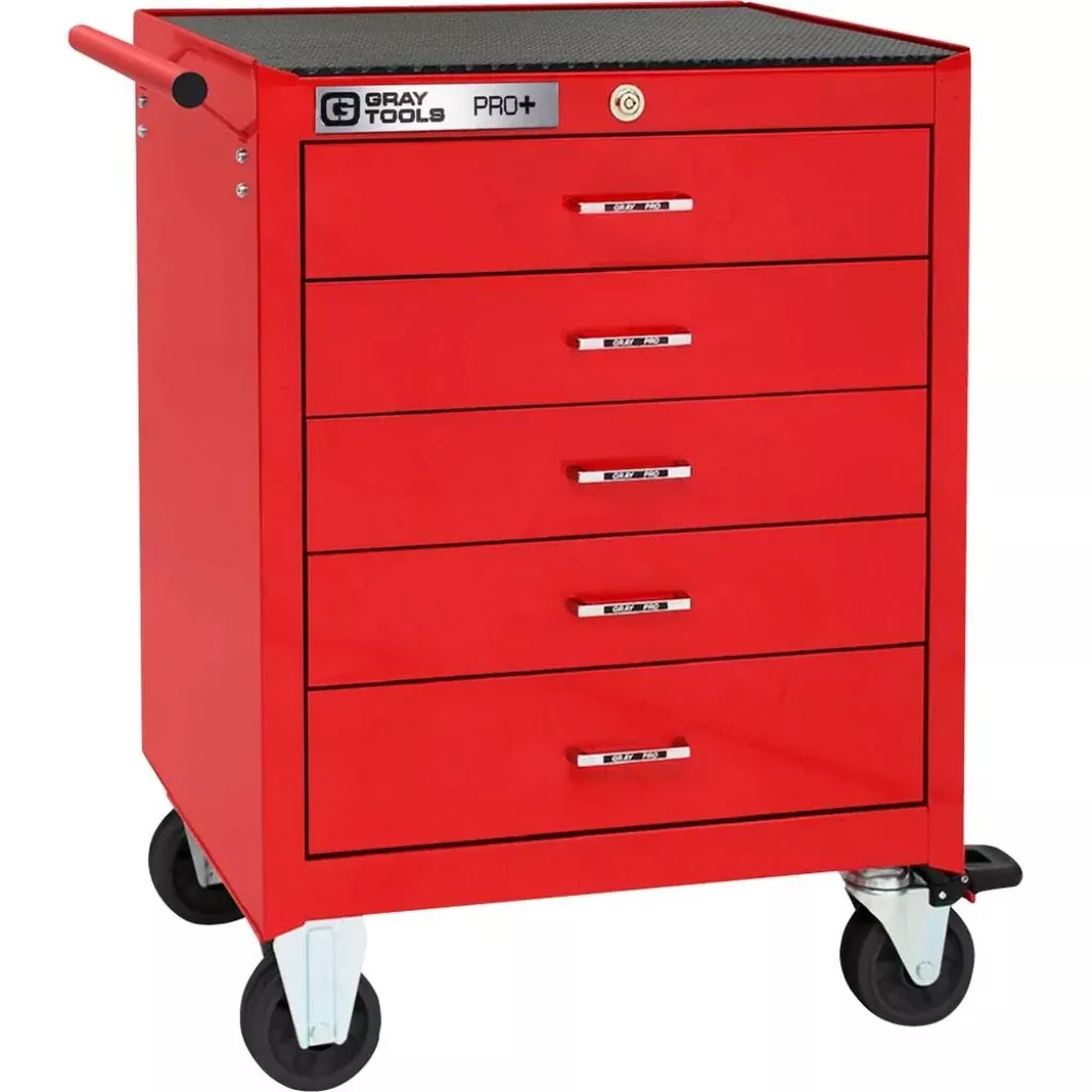 Tool Cabinet - Gray Tools 5 Drawer Roller Cabinet - PRO+ Series, 93250