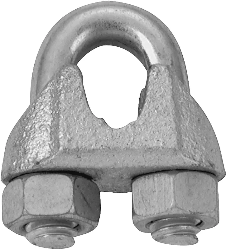 Wire Rope Clip, Galvanized Finish, 1/2-In.