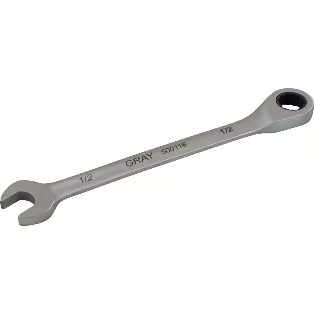 Wrench - Gray Tools SAE Combination Fixed Head Multi-Gear Ratcheting Wrenches, 5001