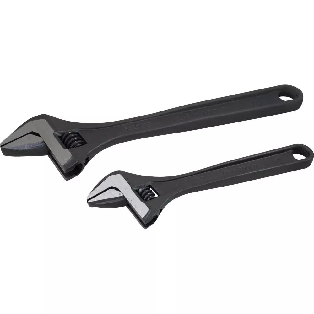 Wrench Set - Gray Tools 2 Piece Adjustable Wrench Set, BW812SB