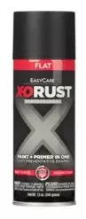 X-O Rust Anti-Rust Enamel Spray Paint & Primer, Black Flat, 12 oz.